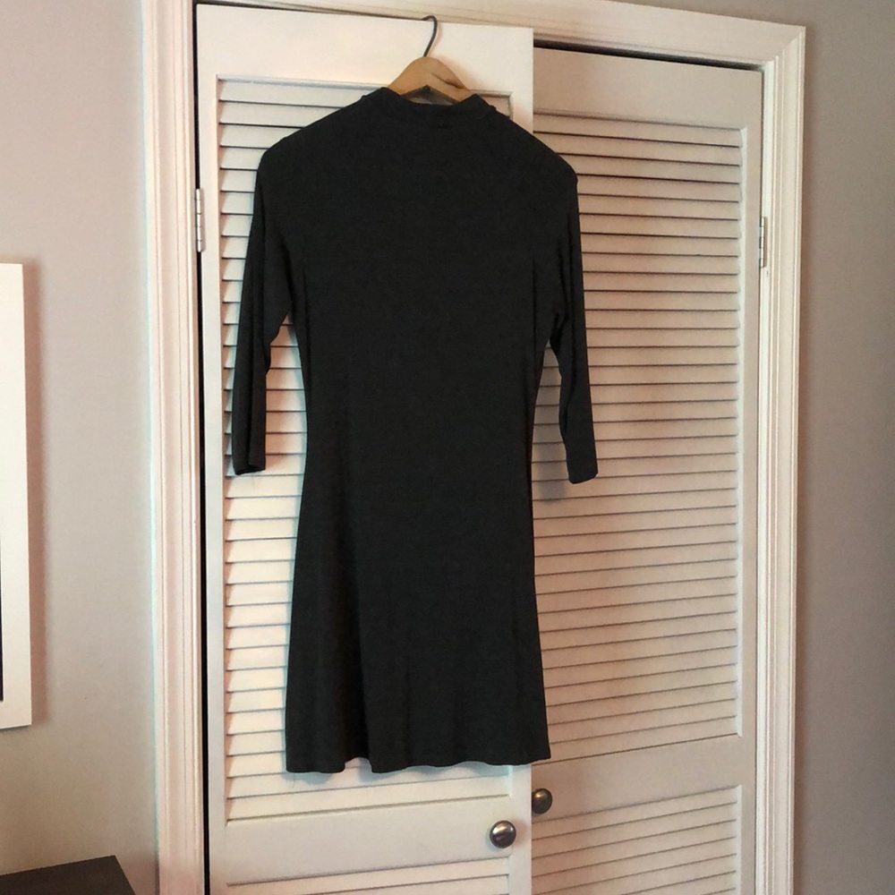 3/4 sleeve high neck Dress